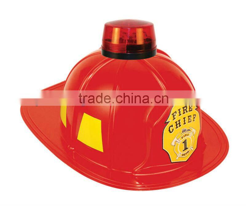 Plastic helmet Fire helmet with light for children for party or roleplay party