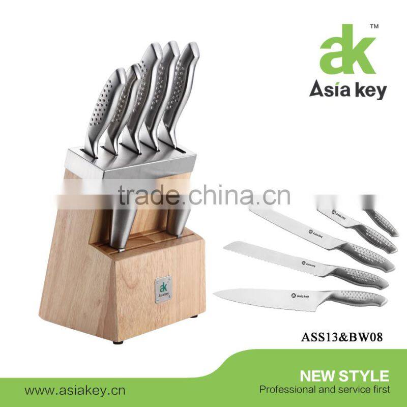 6Pcs Perfect Unique Design Stainless Steel Kitchen Knife Set with Patent Handle