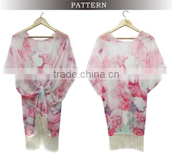 flower printed batik beach sarong