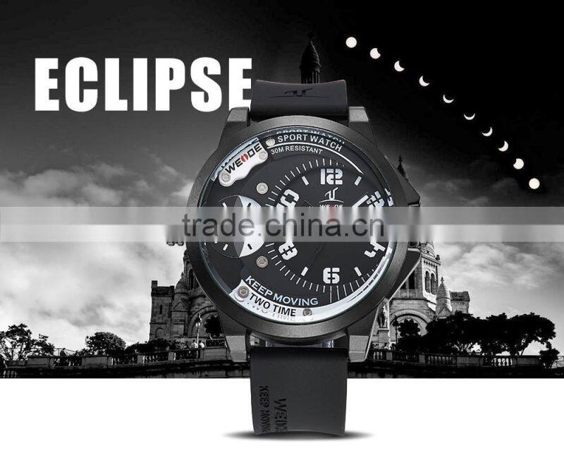 WEIDE UV1501-1C Men Sport Classic Quartz Watch, Weide Watch, Silicone Wrist Watch