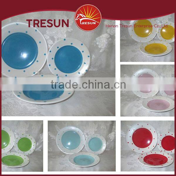hot design colorful color glazed 18pcs dinnerset /dinner ware/tableware made in China
