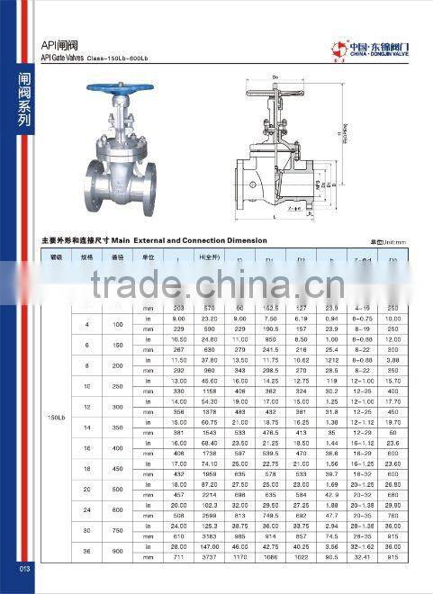 ANSI flanged gate valve
