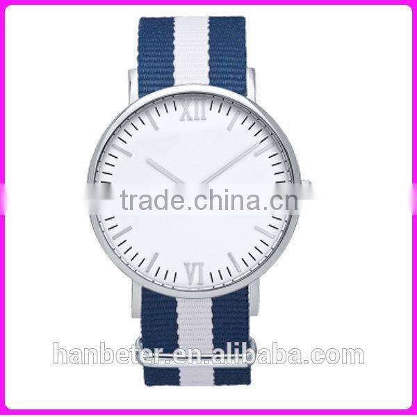 Big Roman numerals watch dial making brand Mens Watch Excellence Quartz with nylon straps