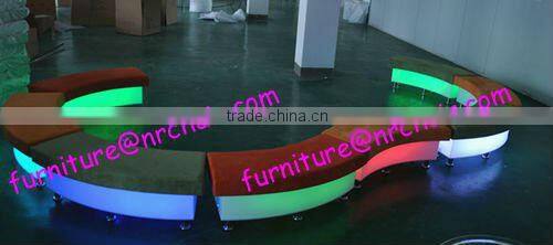 shanghai commercial furniture wholesale acrylic led lighted lounge snake sofa
