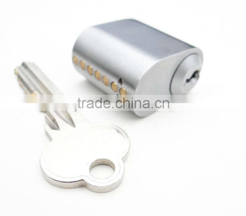 31mm Sweden Satin Chrome Brass Oval Lock Cylinder 701