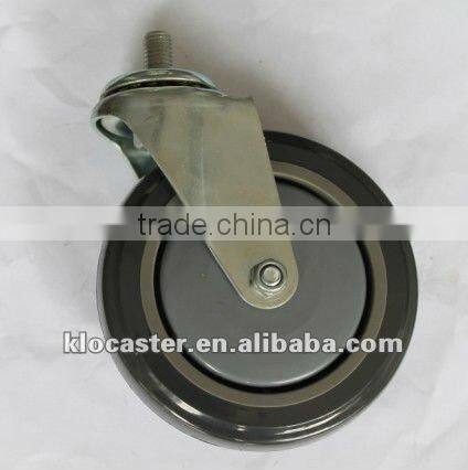5" PU shopping cart caster, caster wheel,furniture caster wheels