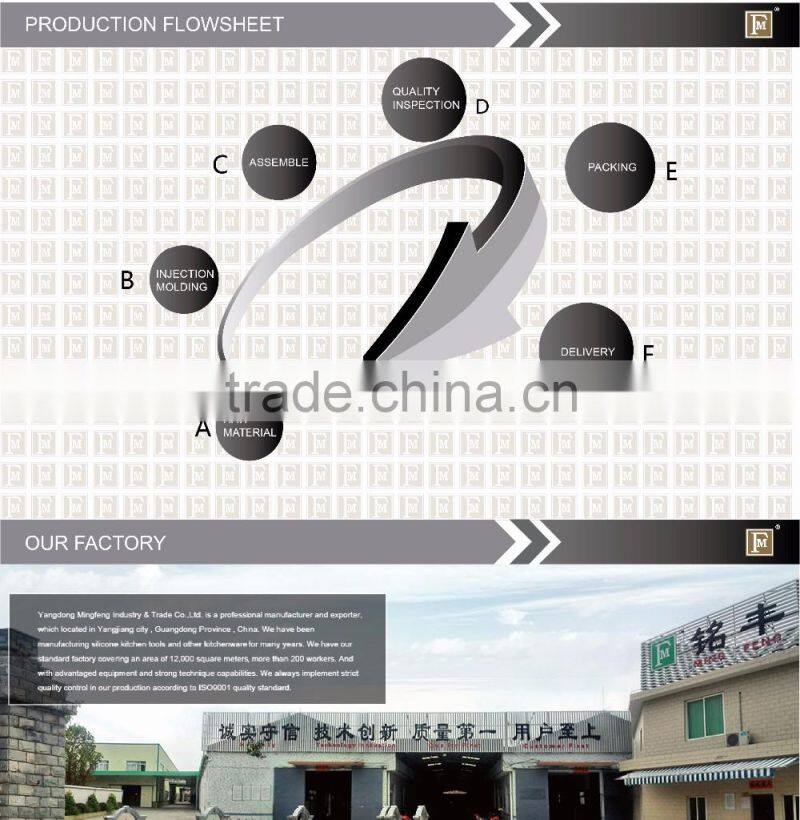 Colorful handle nylon kitchen utensil soup spoon