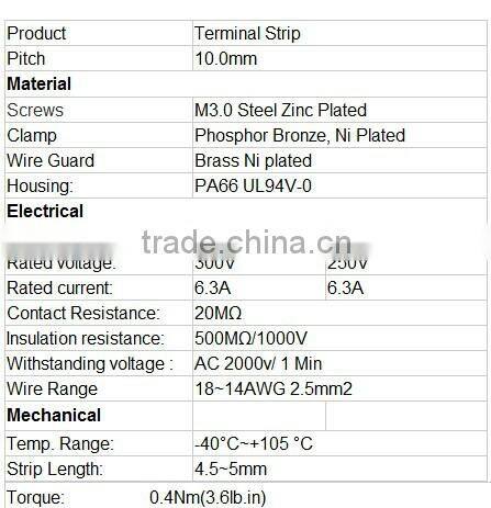 MY510 2 /3 /4/5pole Fuse Terminal Connector block, Electrical Termninal Strip With UL certificate