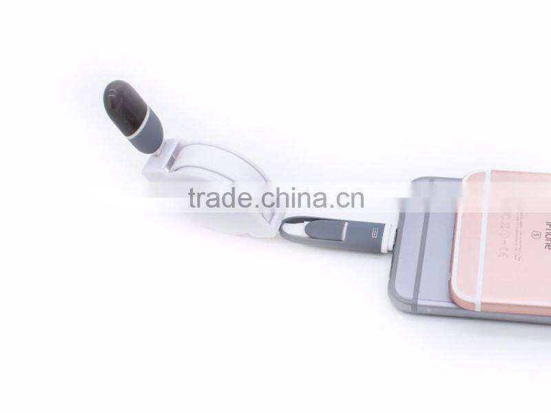 fashion retractable two in one usb cable for micro android htc lg