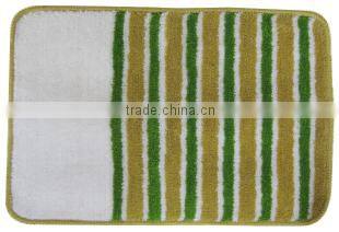 anti-slip colorful polyester bathroom mat colorful mat well used in bathroom