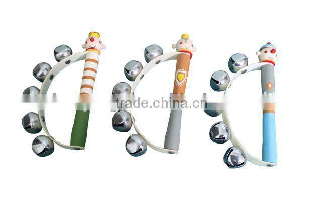 Multi colour wooden baby rattles