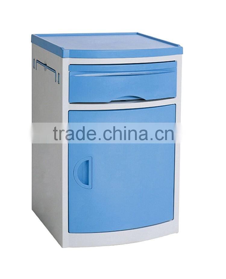 High Quality ABS Plastic Hospital Bedside Cabinet With Wheels