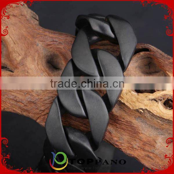 Fashion stainless steel chain jewelry plated gun black motorcyc chain bracelet stainless steel mess men chain bracelet for sale