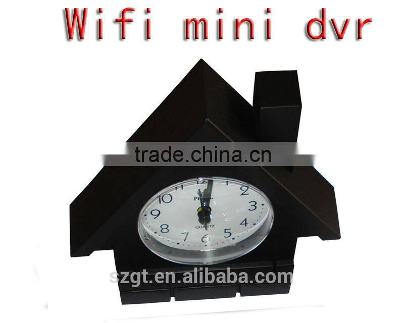 Mini alarm clock covert camera activated hidden camera wifi P2P remoted monitor camera