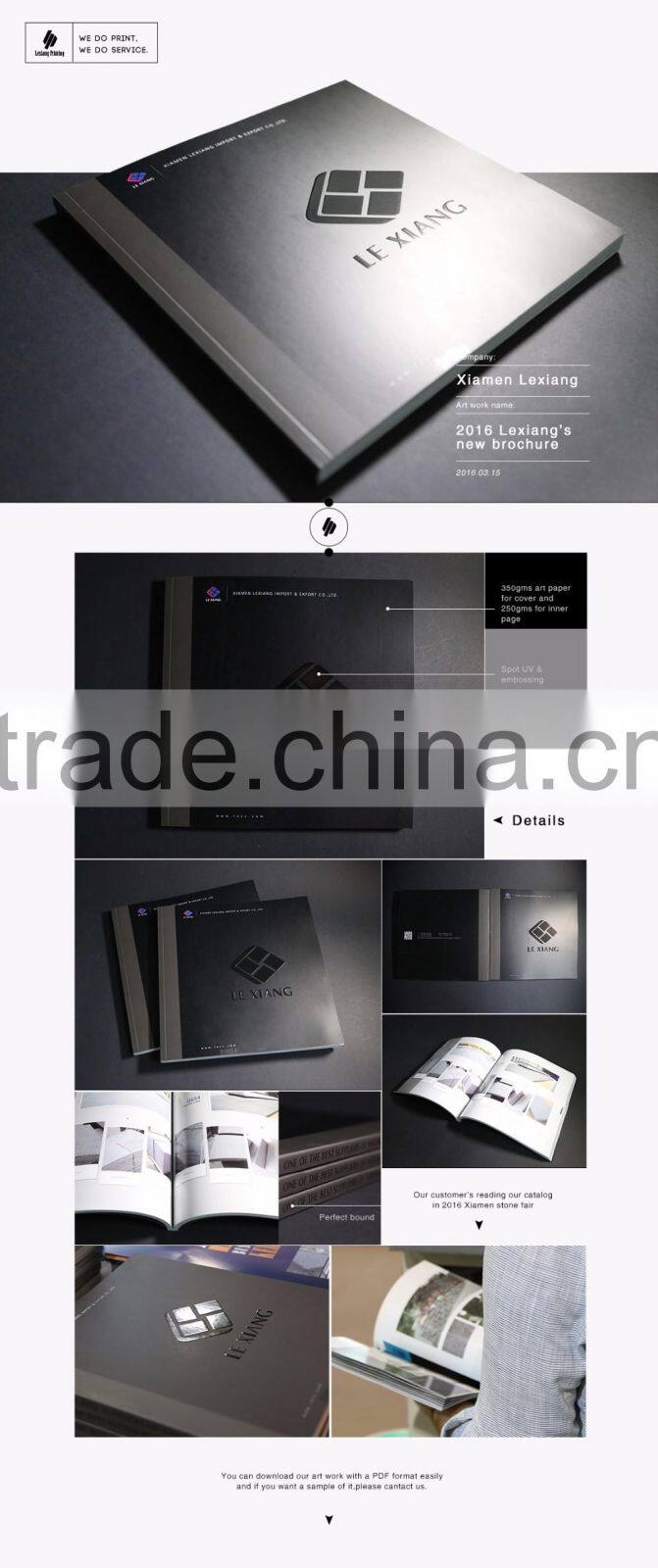 Hot-sale custom magazines/catalogs/brochures/folders book hard cover Printing