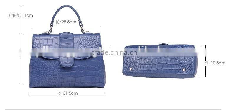 China handbag supplier mix color women genuine leather shoulder bags