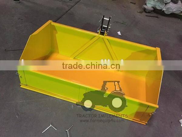 4foot tractor 3point tipping transport box ;dirt scoop with CE
