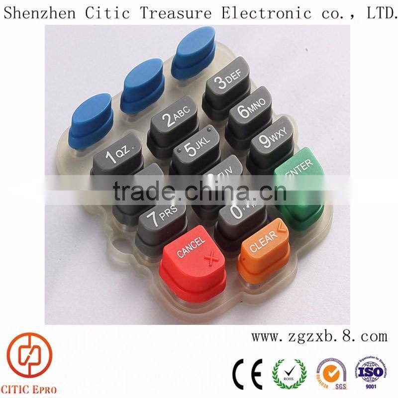 Custom Computer Keys Standard Car Remote Control Silicone Key Rubber Keypad