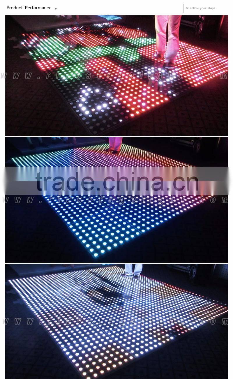 disco music equipment 192pcs 8*8 led pixel digital dance floor