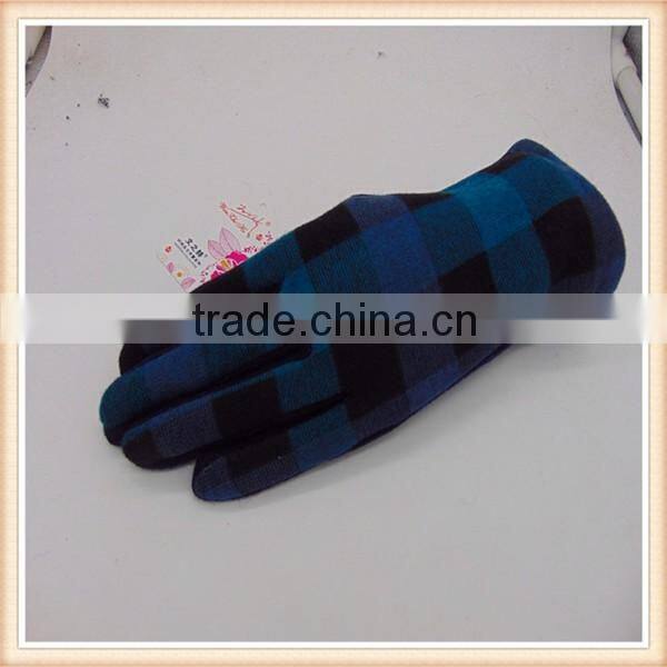 Great Checkered Handmade Touch Screen Bicycle Ladies Gloves