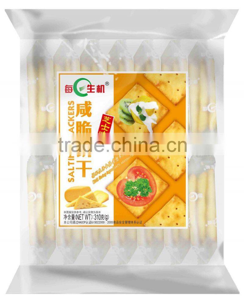 MEIRISHENGJI-310g*12bag Saltine biscuit/Crackers(shallot flavour)