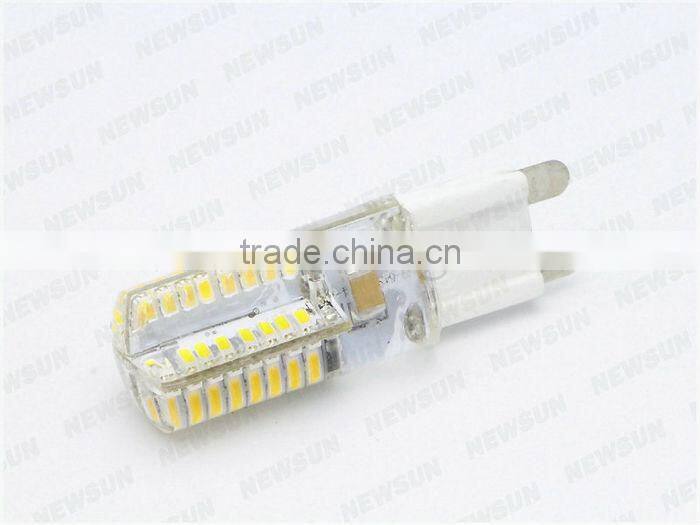 Best selling led corn light G9 bulb 64pcs Epistar 3014 warm white Silicone 220V 3W car household marine led light