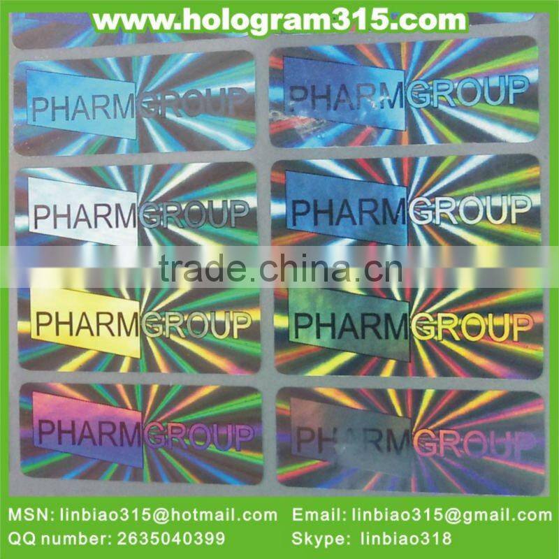 Custom anti-counterfeit dot matrix hologram security label