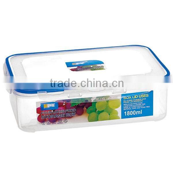 Rectangle Shape BPA Free Airtight 1100ml Kitchen Food Cereal Storage Container China Factory