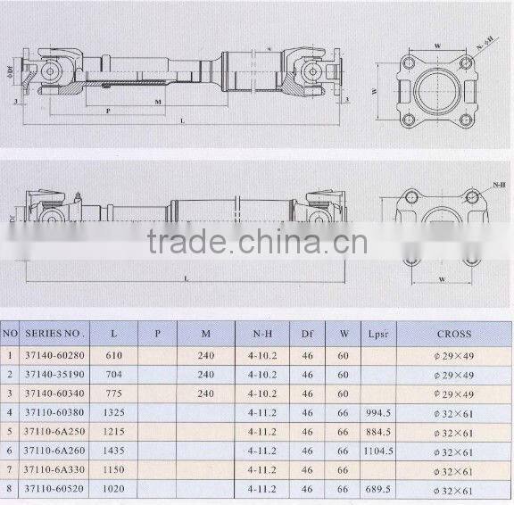 Drive Shaft for Toyota 37140-60380