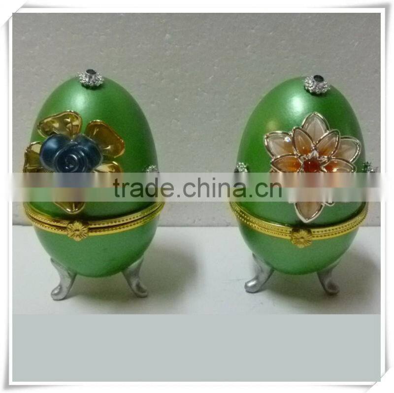 new product ceramic hinged egg shape jewelry box