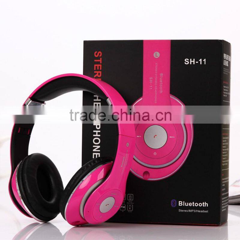 Mobile phone Wireless Bluetooth Headphones(Pink)