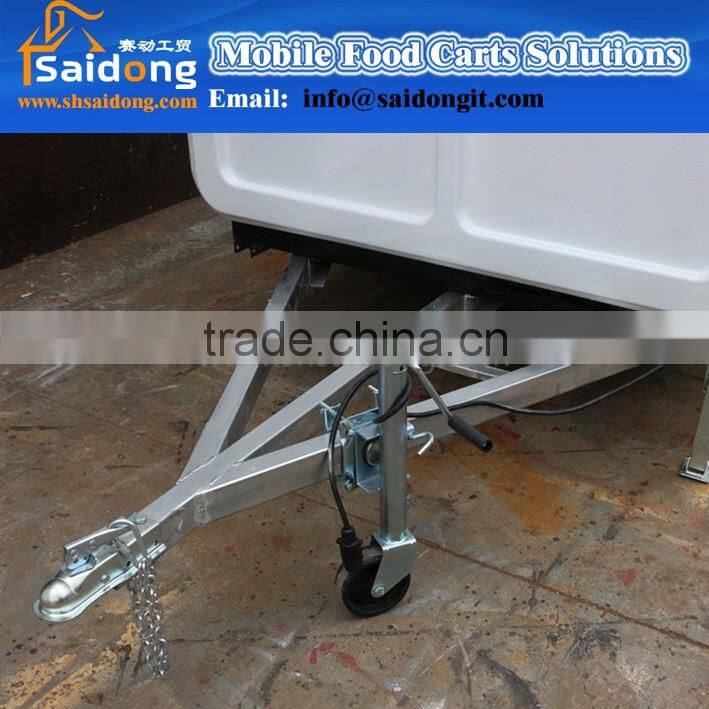 stainless steel mobile food truck/ ice cream cart/ hot dog mobile food car