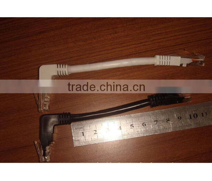 2ft CAT5e RJ45 Shielded 90 Degree Down to Straight FTP Ethernet LAN Cabl