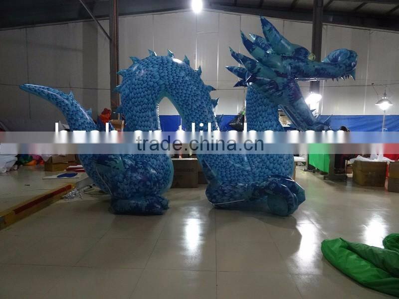 Giant Inflatable Blue Chinese Dragon for Advertising Decoration