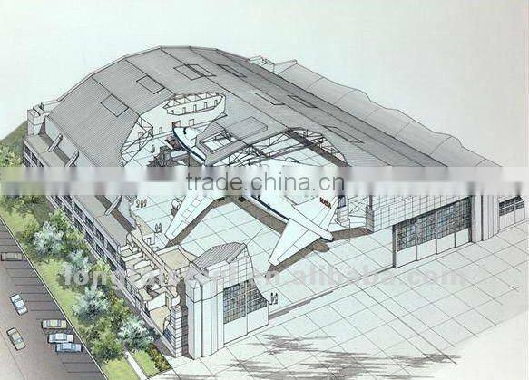 prefabricated metal airplane hangar