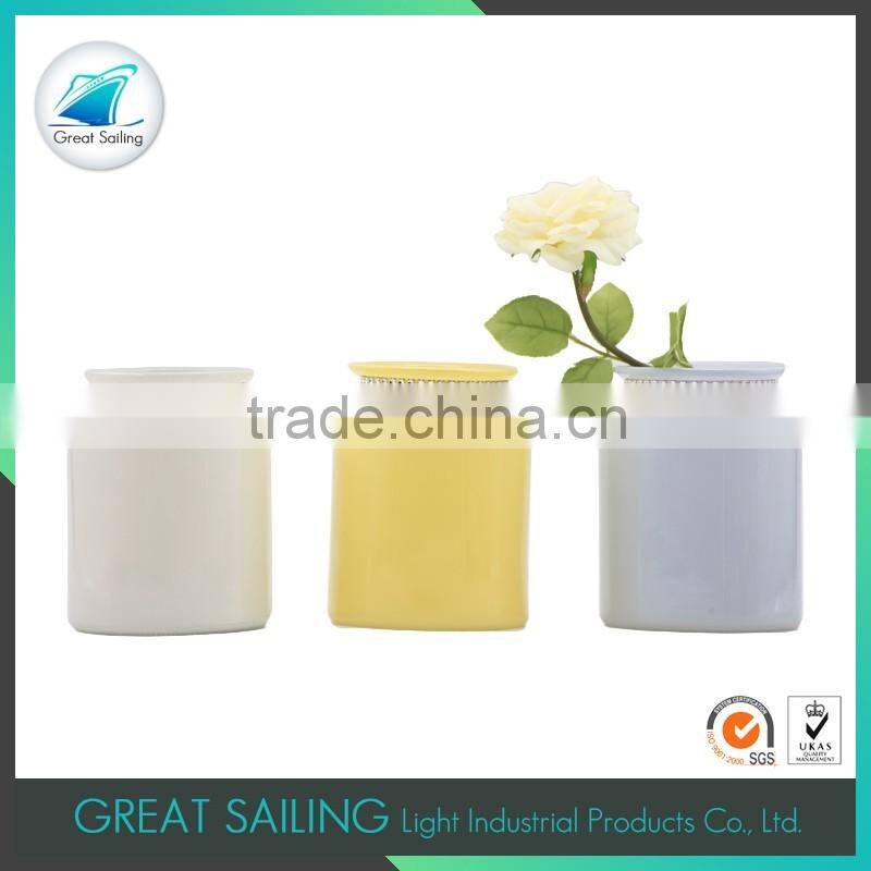 china supplier wild mouth cheap glass vases in colors