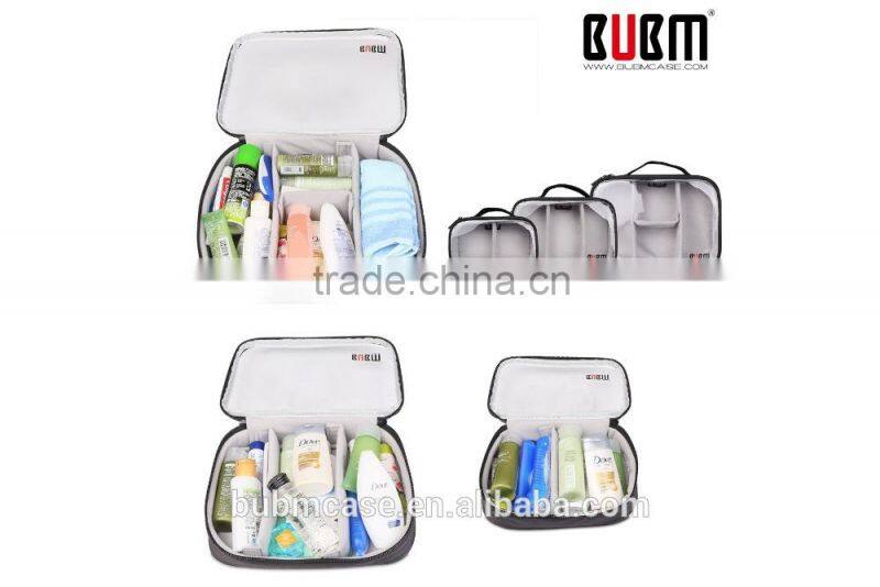 BUBM Clear PVC Portable zipper Digital Storage Bag with Three-piece