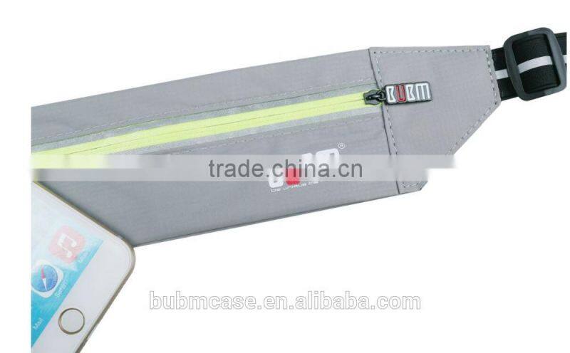 Grey Waist Bag Casual Waist Pack Sport Bag Waterproof Running Bags Purse Mobile Phone Case for SAMSUNG IPHONE Pocket