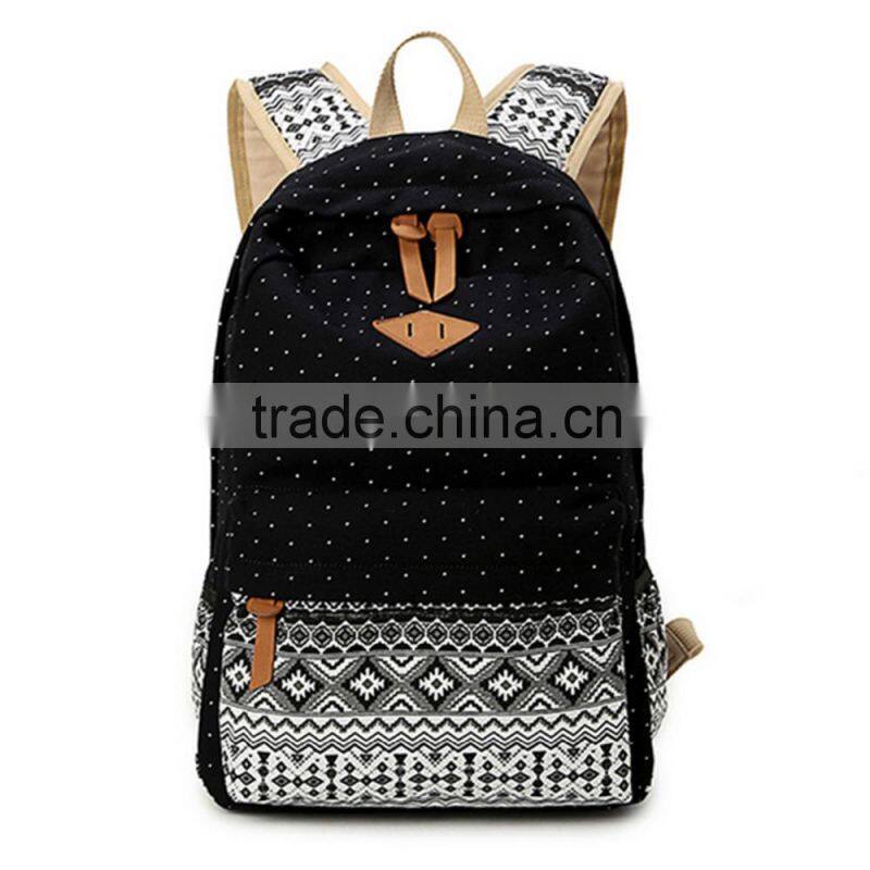 Women Girl Canvas Shoulder School Bag Handbag Bookbag Backpack Travel Rucksack