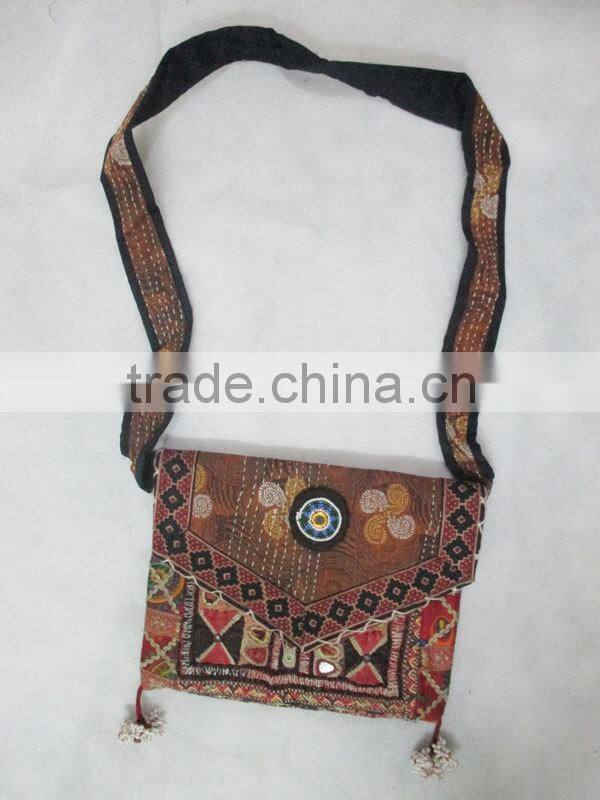 Vintage Banjara Clutch Bag Gypsy Banjara Clutch Purse Tribal Embroidered Leather Clutch Bag Handmade Purse Vintage Banjara Bags