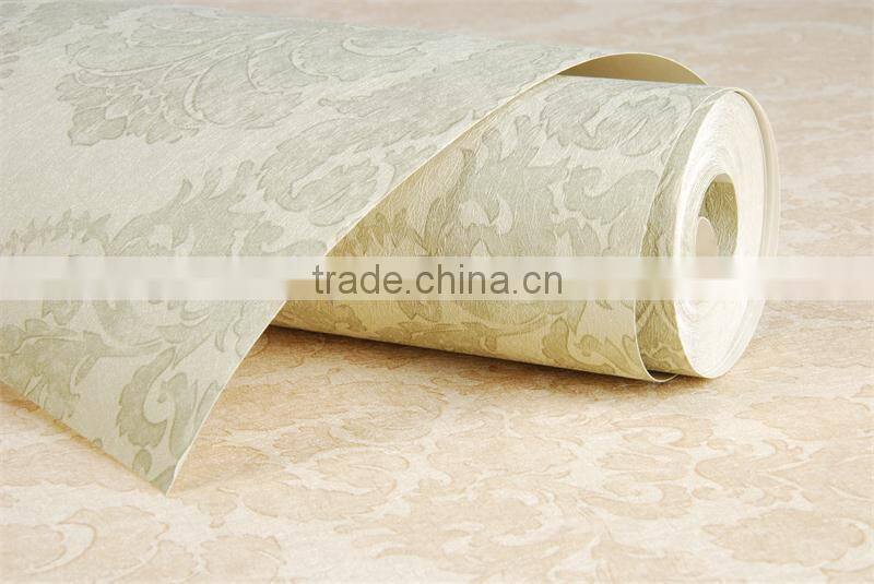 2015 new designer flower project vinyl wallpaper