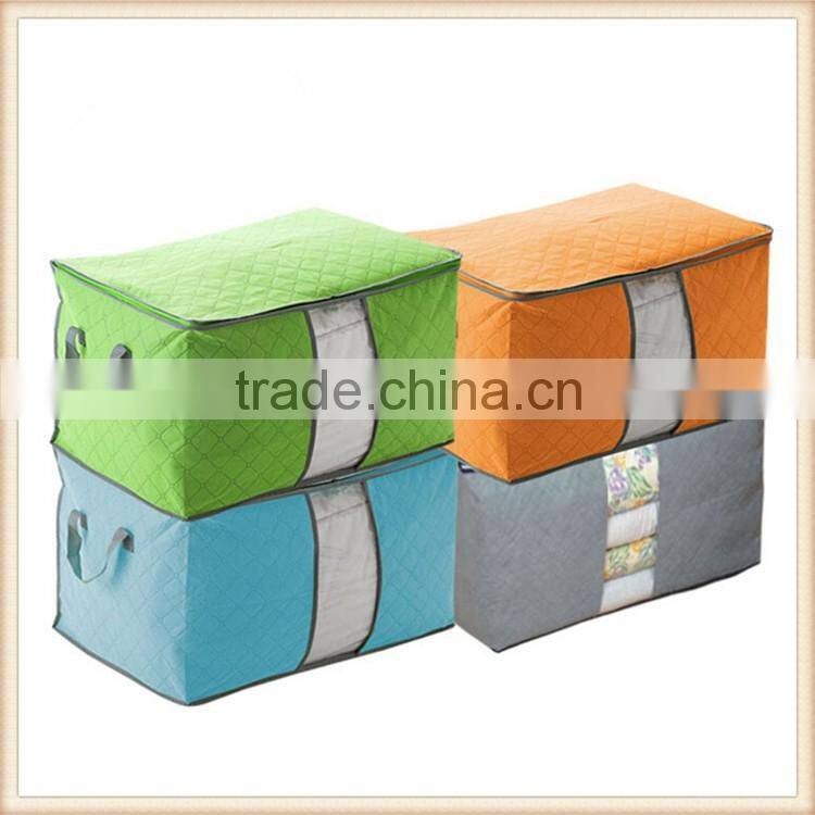 Logo customized bamboo charcoal non woven quilt storage bag