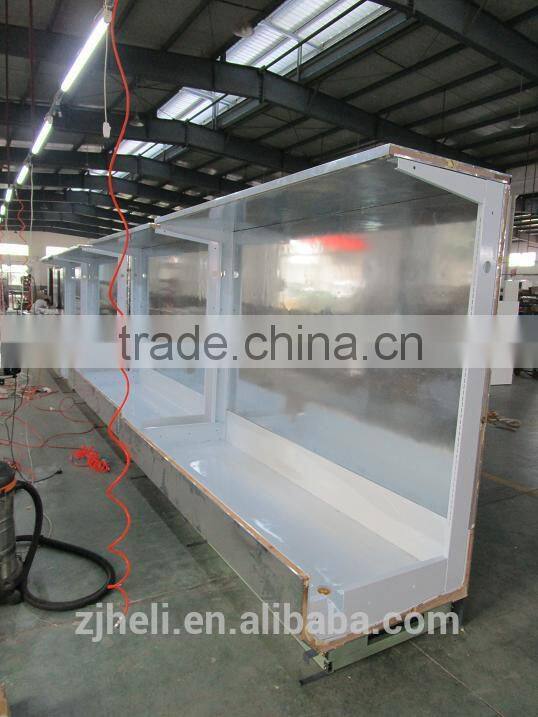 Factory built in supermarket multi deck showcase