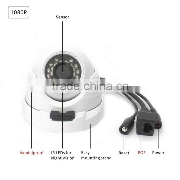 1080P PoE IR Dome IP Camera