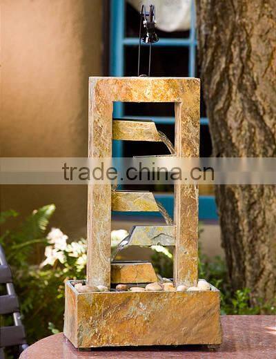 tiered backyard water fountain