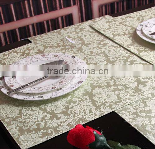 Polyester jacquard luxury table runner, wedding banquet table runner even table runner lime green