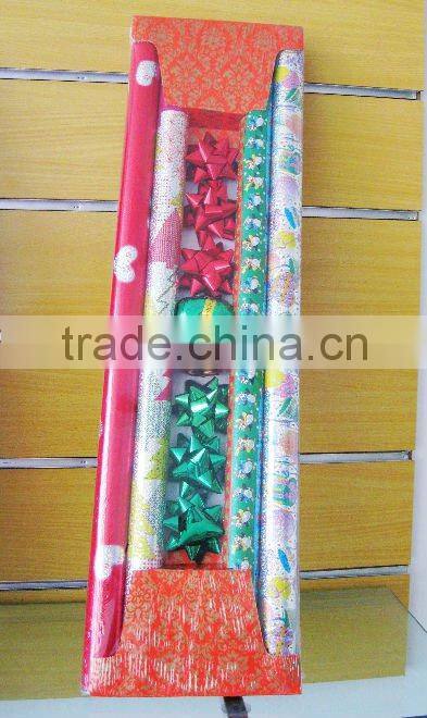 Laser decorative gift wrapping paper roll set