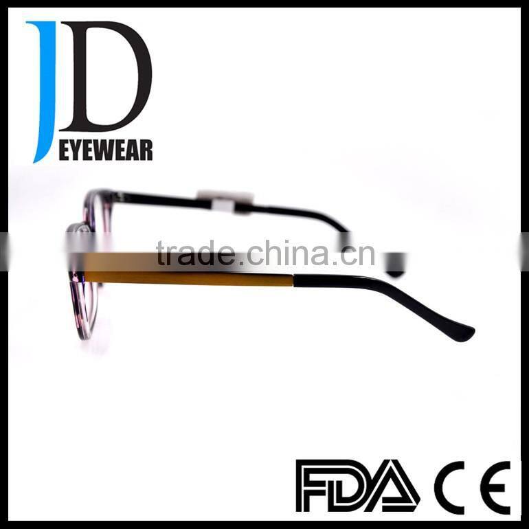 high end business style square plastic computer eyeglasses with metal bridge