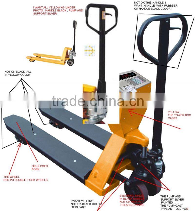1ton electric hand pallet truck scale