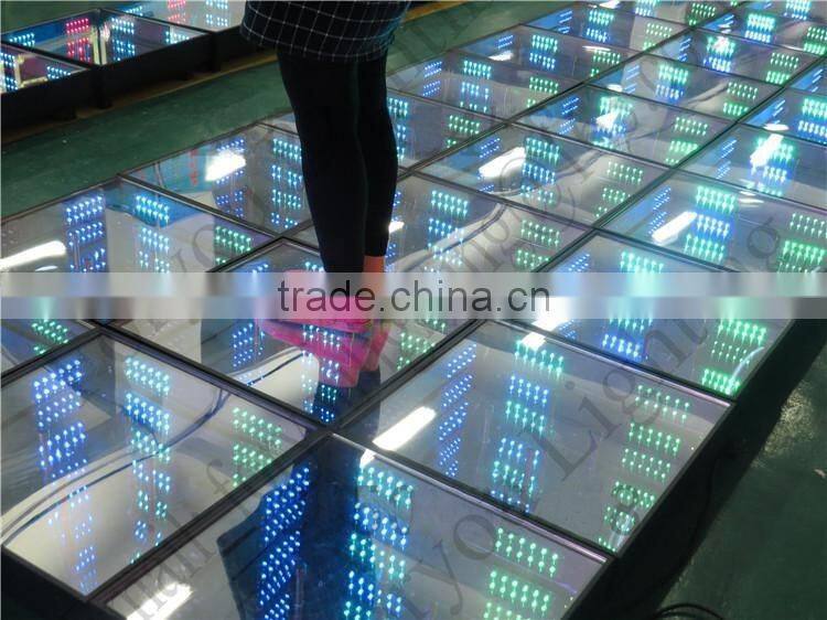 Wedding Decoration Magic 3D Toughened Floortile 5050 LED Dancing Floor Light